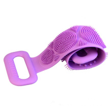 Factory custom production Silicone Bath Body Brush Scrubber Towel Back Shower Long Handle Scrubbing Belt